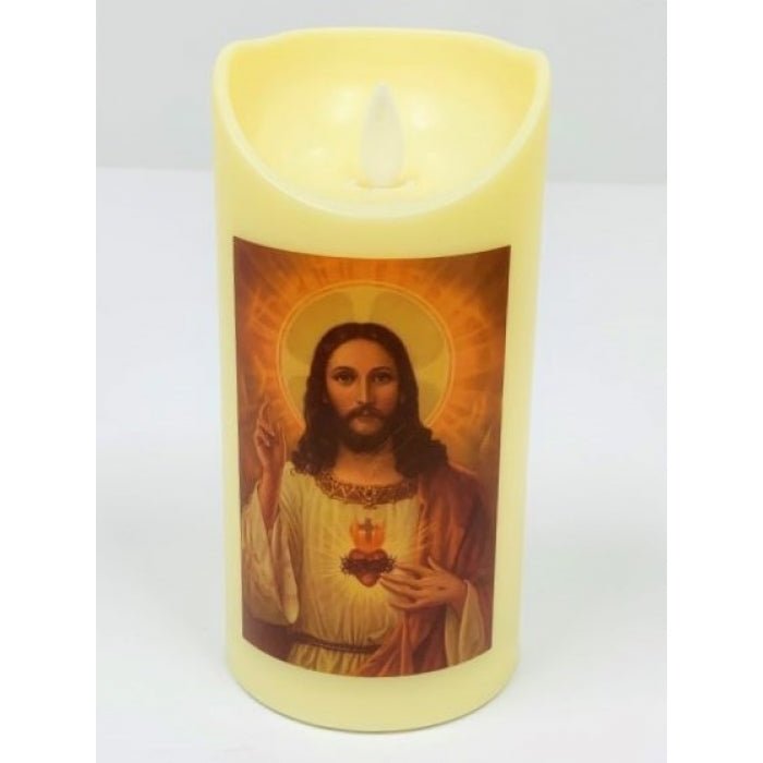 LED Plastic candle 15cm H - JMJ Catholic Products#variant