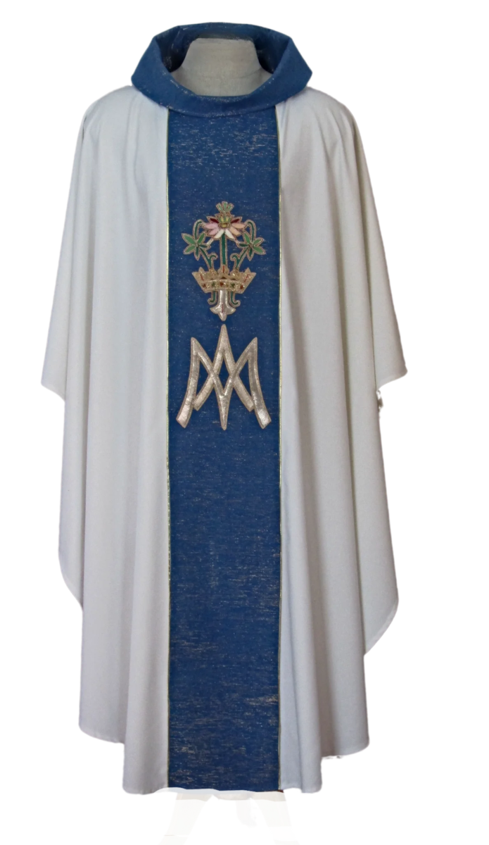 Marian Chasuble 420BM- No Border - JMJ Catholic Products#variant