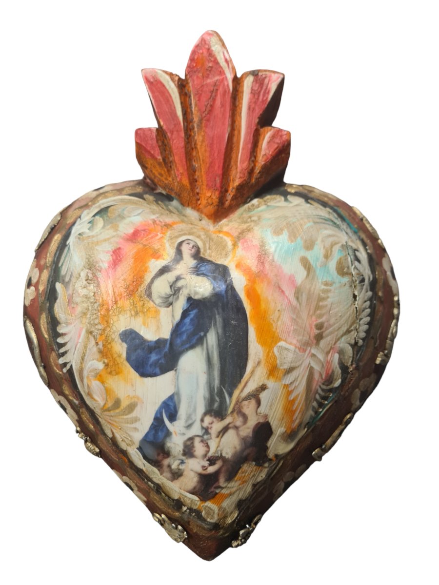 Mexican wooden heart - wall hanging - JMJ Catholic Products#variant