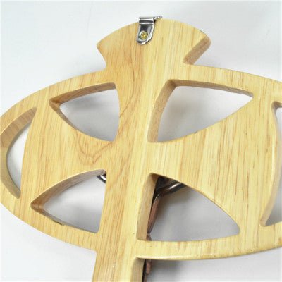 Natural wood Crucifix 25cm on Stand - JMJ Catholic Products#variant