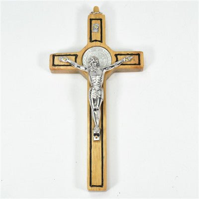 Natural Wooden Crucifix (20cm/h) - JMJ Catholic Products#variant