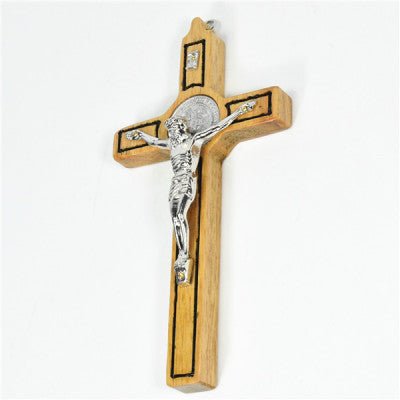 Natural Wooden Crucifix (20cm/h) - JMJ Catholic Products#variant