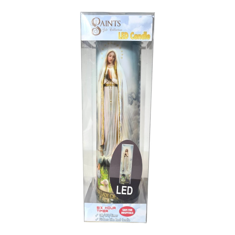 Our Lady of Fatima -LED Candle 20cm - JMJ Catholic Products#variant