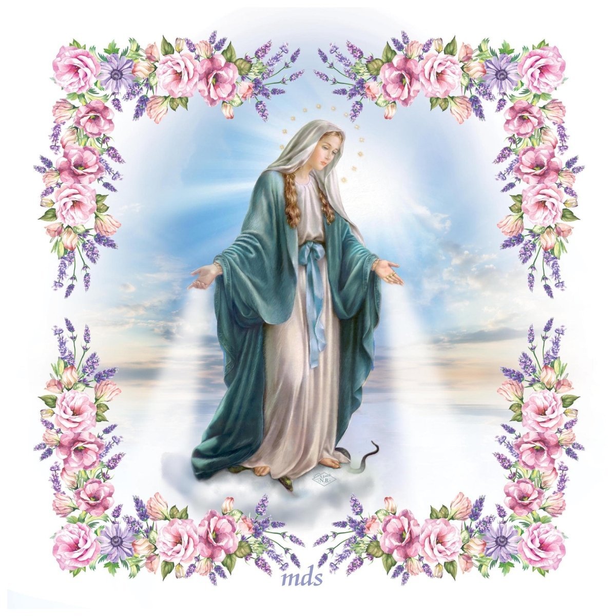 Our Lady of Grace Scarf — Satin Style, a Meaningful Gift