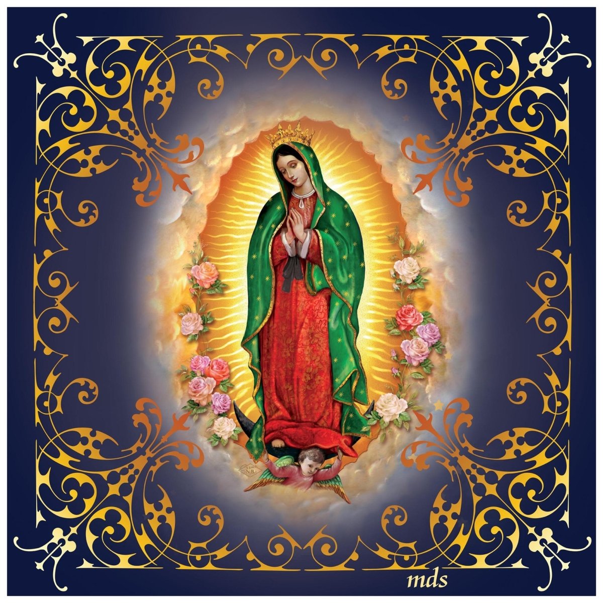 Our Lady of Guadalupe Scarf — Satin Style, a Meaningful Gift