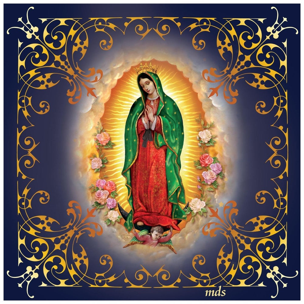 Our Lady of Guadalupe Scarf — Satin Style, a Meaningful Gift - JMJ Catholic Productsvariant