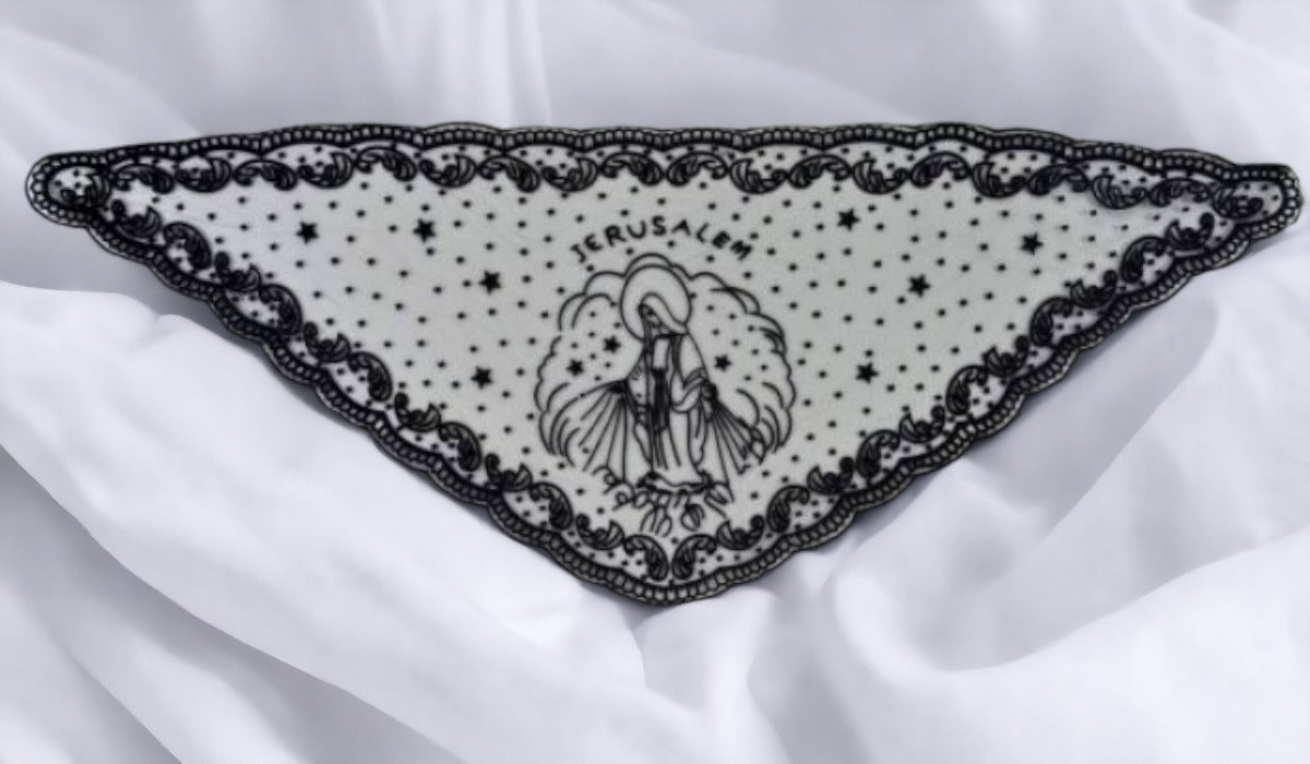 Our Lady - White Mantilla (free shipping) - JMJ Catholic Products#variant