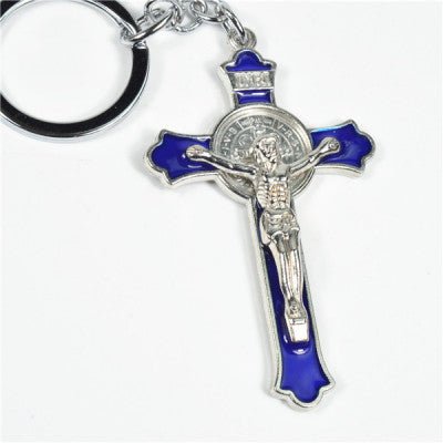 Our Lord Crucifix blue (free shipping) - JMJ Catholic Products#variant