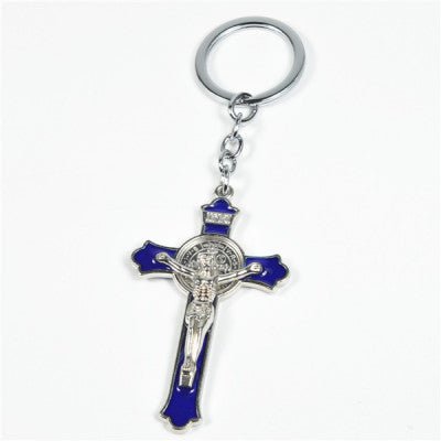 Our Lord Crucifix blue (free shipping) - JMJ Catholic Products#variant