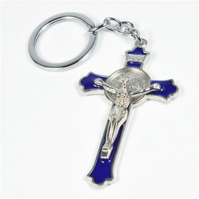 Our Lord Crucifix blue (free shipping) - JMJ Catholic Products#variant
