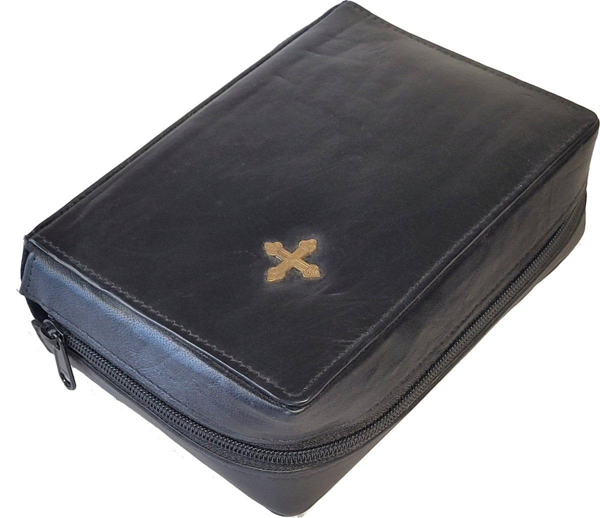 Premium Genuine Leather Breviary Cover – Gold Cross Embossed - JMJ Catholic Productsvariant