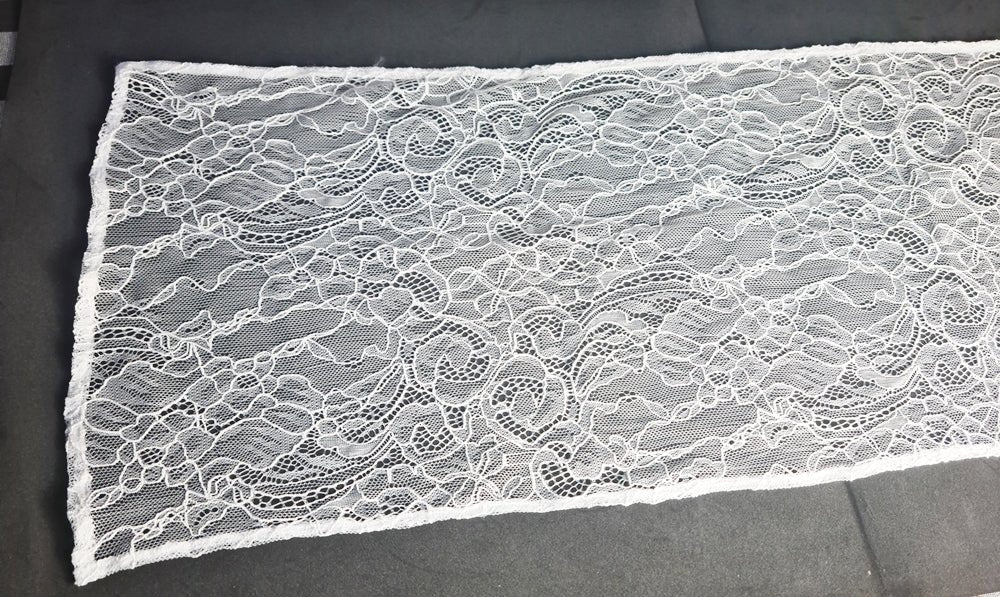 Rectangular Mantilla, white floral lace (free shipping) - JMJ Catholic Products#variant