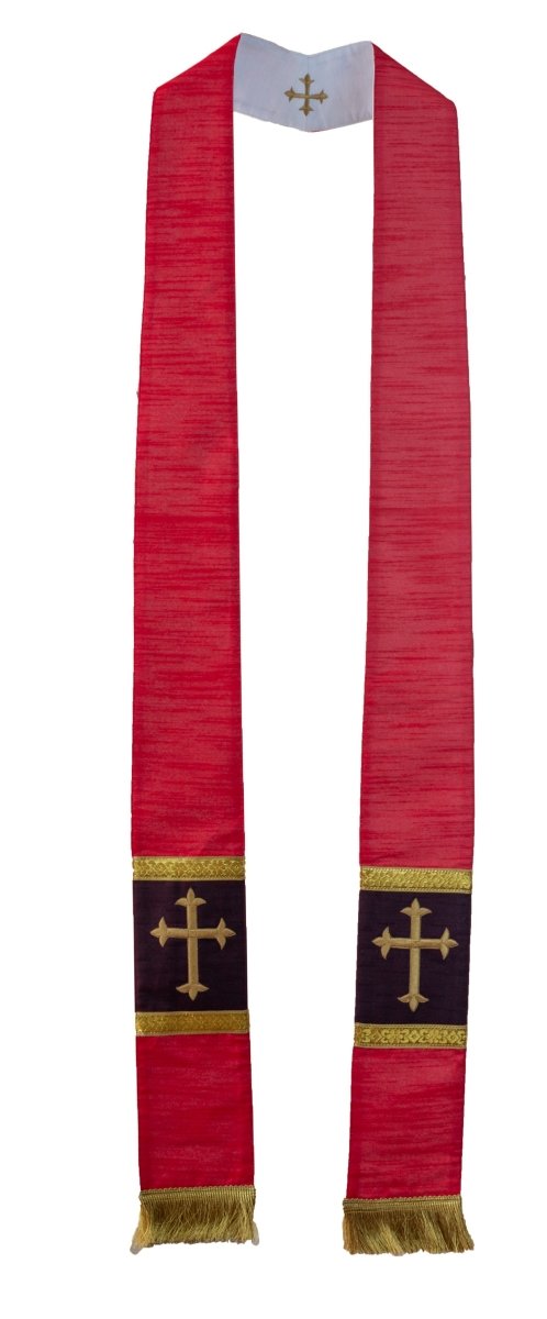 Reversible Art Silk Preaching Stole - JMJ Catholic Productsvariant