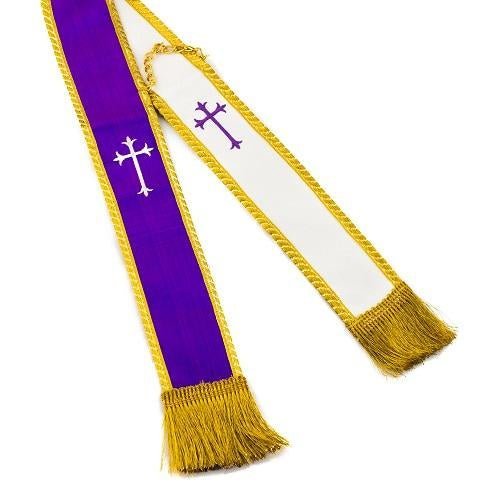 Reversible Confessional & Visitation Stole — Pure Silk