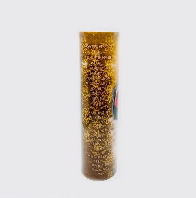 Sacred Heart of Jesus LED Prayer Candle 20cm - JMJ Catholic Products#variant