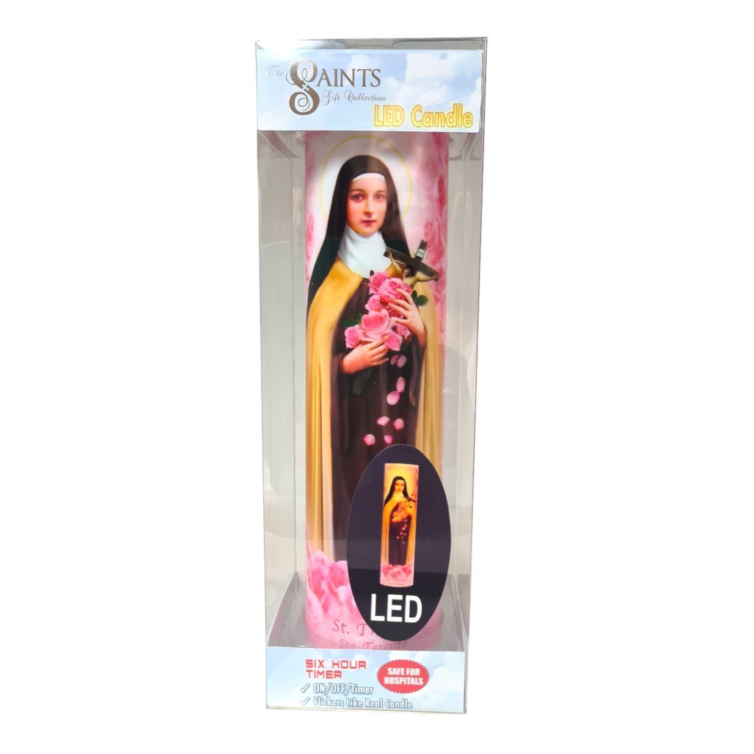 Saint Thérèse of Lisieux LED Prayer Candle - JMJ Catholic Productsvariant