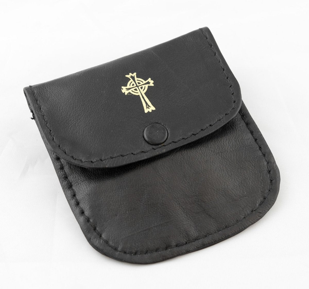 Semi-Oval Rosary & Coin Case — Soft Sheepskin Leather (2 Colours) - JMJ Catholic Productsvariant