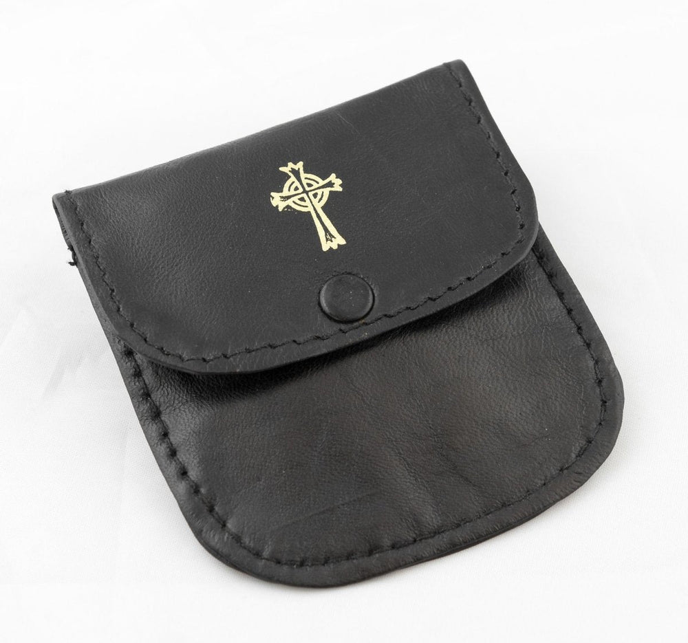 Semi-Oval Rosary & Coin Case — Soft Sheepskin Leather (2 Colours) - JMJ Catholic Productsvariant