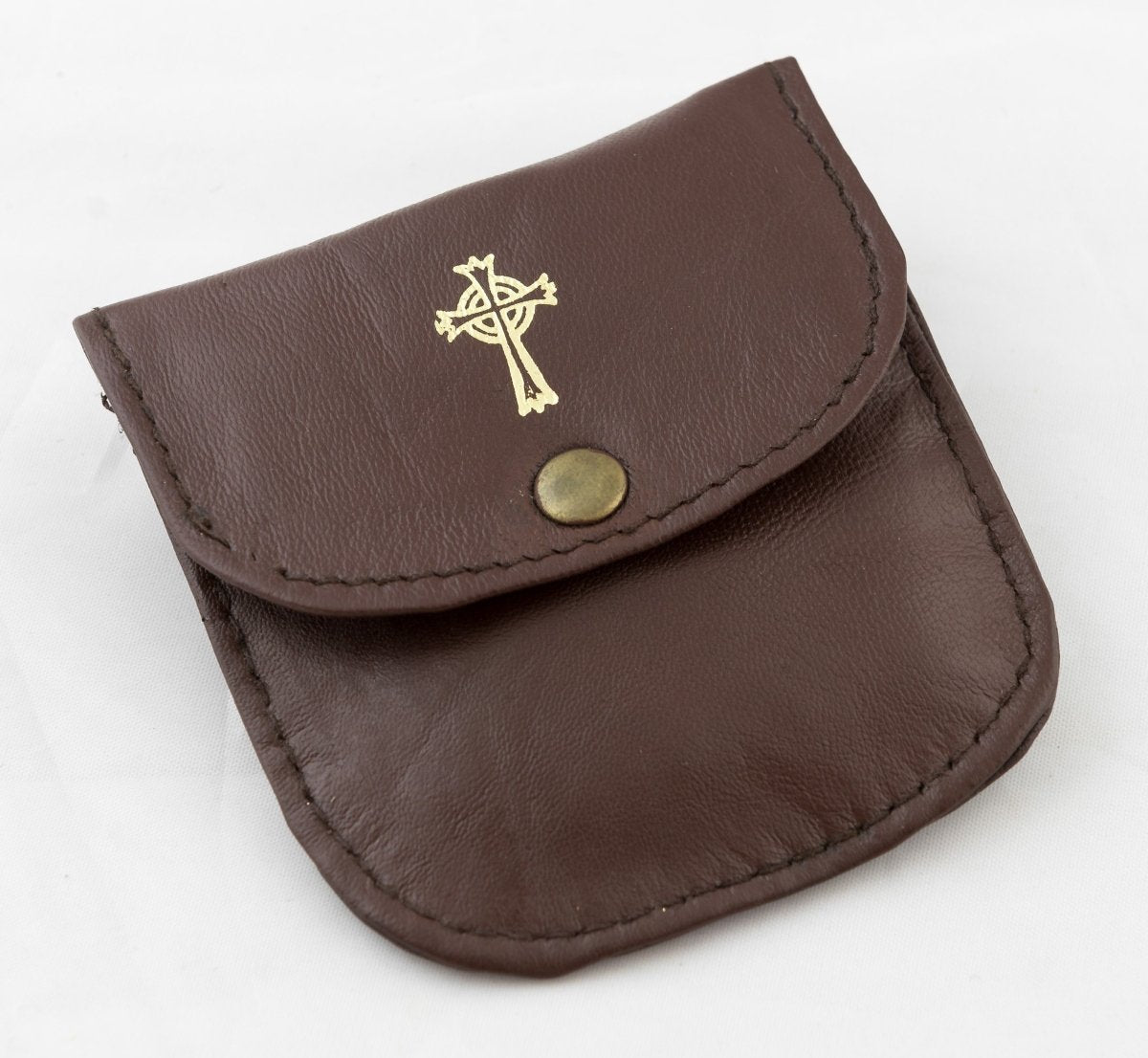Semi-Oval Rosary & Coin Case — Soft Sheepskin Leather (2 Colours) - JMJ Catholic Productsvariant