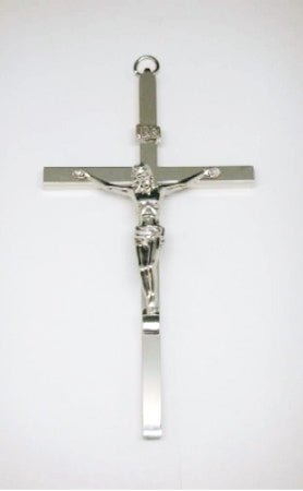 Silver Metal Crucifix 20cm - JMJ Catholic Products#variant