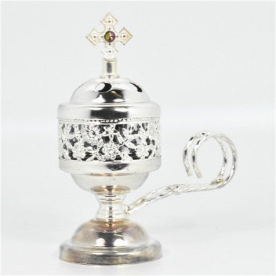 Silver Metal Incense Burner - JMJ Catholic Products#variant