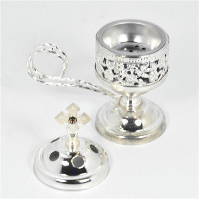Silver Metal Incense Burner - JMJ Catholic Products#variant