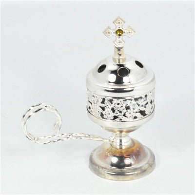 Silver Metal Incense Burner - JMJ Catholic Products#variant