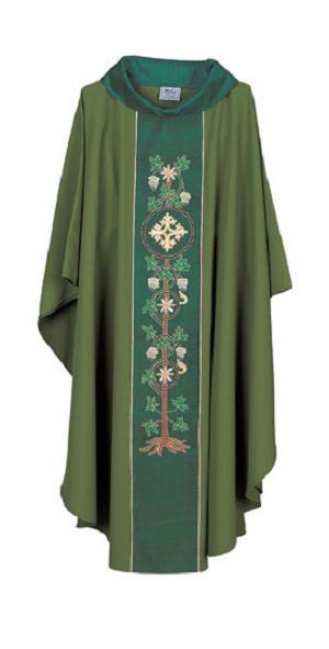 Tree of Life - Hand Embroidered Chasuble - JMJ Catholic Products#variant