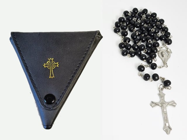 Triangular Rosary Case — Sheepskin Leather (2 Colours) - JMJ Catholic Productsvariant