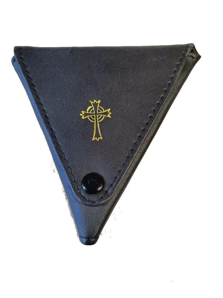 Triangular Rosary Case — Sheepskin Leather (2 Colours) - JMJ Catholic Productsvariant