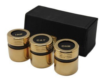 Triple Oil Stock Case — Gold Finish