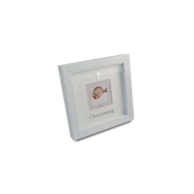White Christening Photo Frame