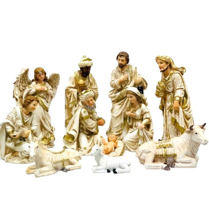 White Nativity set (30cm/11 Pieces) - JMJ Catholic Products#variant